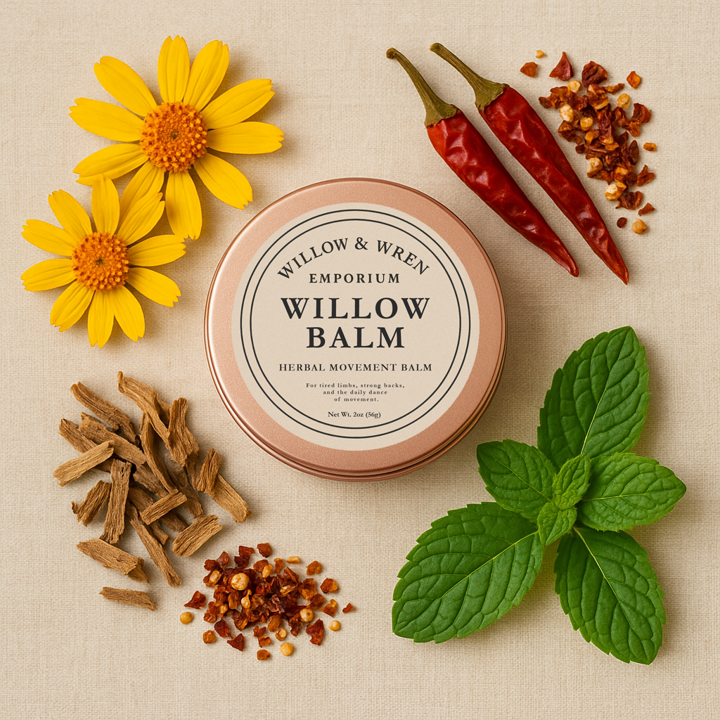 Willow Balm Salve, with hero herbs